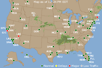 National Airport Delays Map