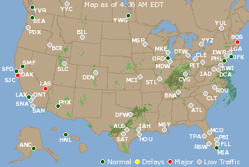 National Airport Delays Map