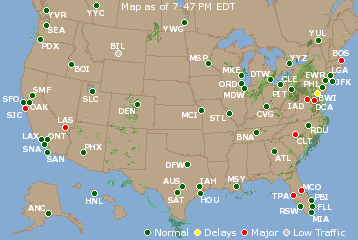 National Airport Delays Map