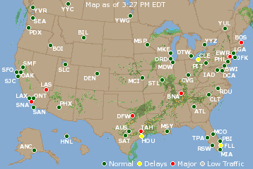 National Airport Delays Map