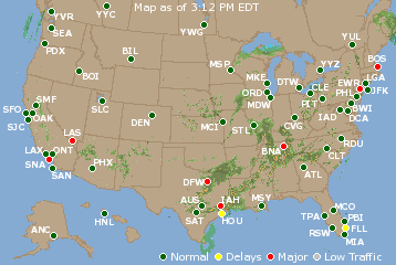 National Airport Delays Map
