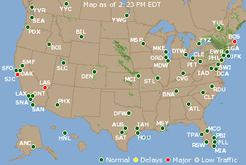 National Airport Delays Map