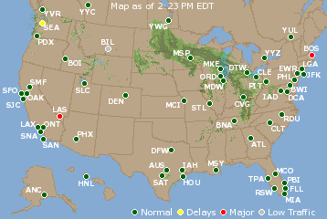National Airport Delays Map