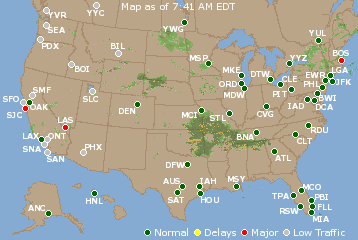 National Airport Delays Map