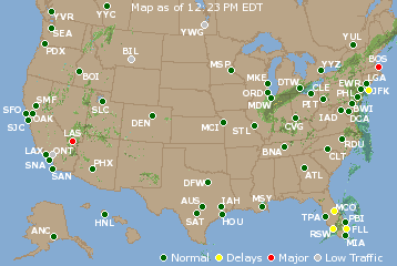 National Airport Delays Map