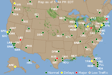 National Airport Delays Map