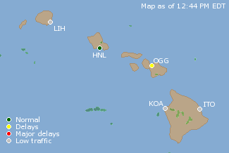 Hawaii U.S. Airport Delays Map