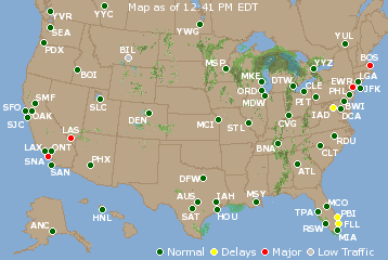 National Airport Delays Map
