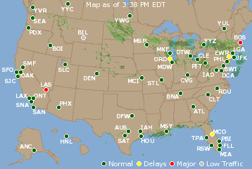 National Airport Delays Map