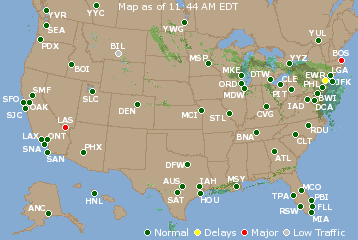 National Airport Delays Map