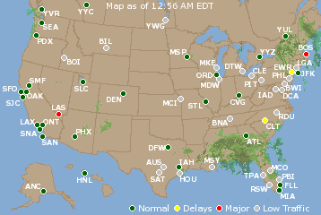 National Airport Delays Map