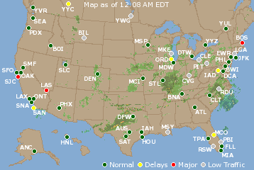 National Airport Delays Map