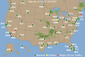 National Airport Delays Map