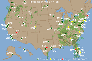 National Airport Delays Map