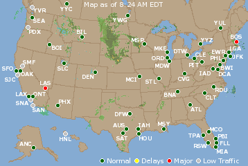 National Airport Delays Map
