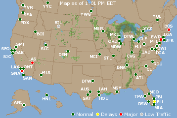 National Airport Delays Map