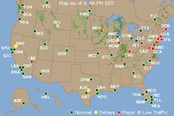 National Airport Delays Map