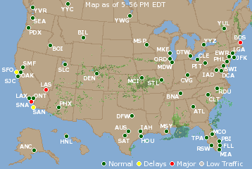 National Airport Delays Map