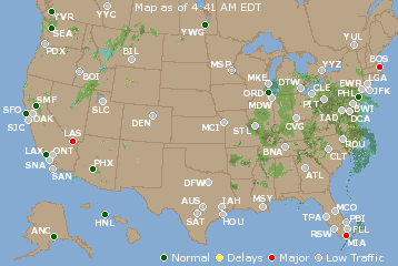 National Airport Delays Map