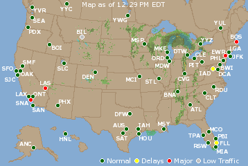 National Airport Delays Map