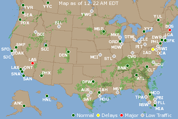 National Airport Delays Map