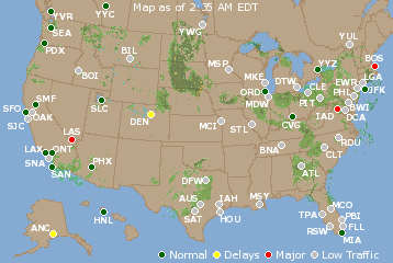 National Airport Delays Map