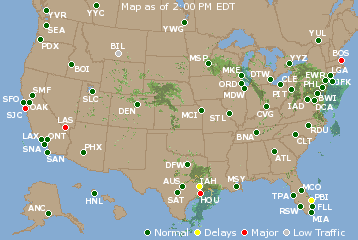 National Airport Delays Map
