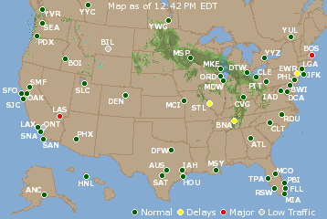 National Airport Delays Map