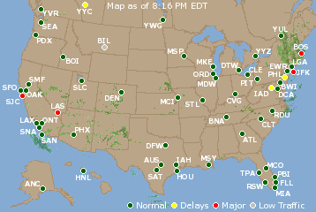 National Airport Delays Map