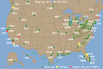 National Airport Delays Map