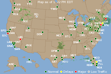National Airport Delays Map