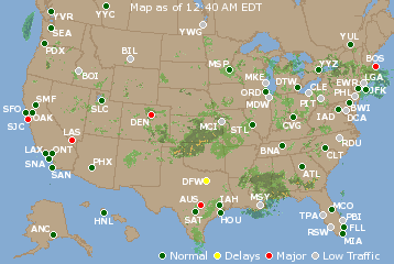 National Airport Delays Map