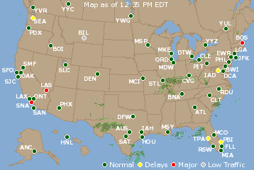 National Airport Delays Map