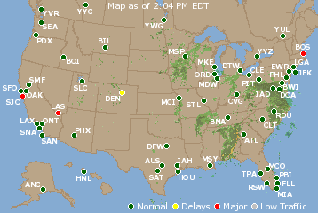 National Airport Delays Map