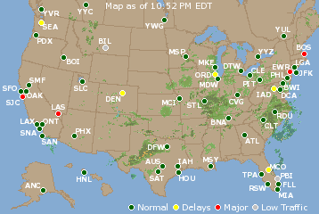National Airport Delays Map