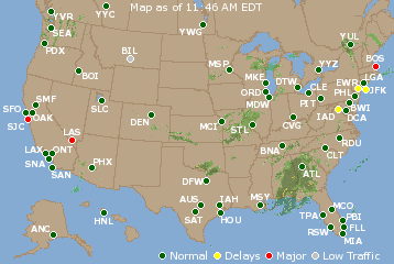 National Airport Delays Map