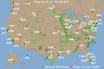 National Airport Delays Map