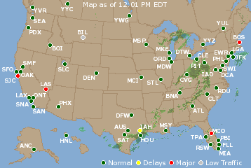 National Airport Delays Map