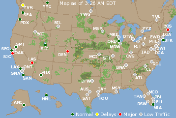National Airport Delays Map