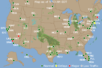National Airport Delays Map
