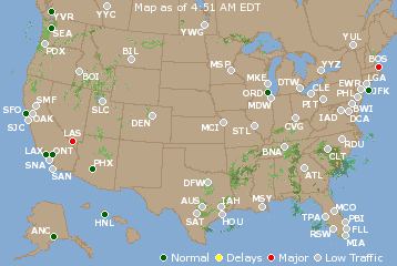 National Airport Delays Map