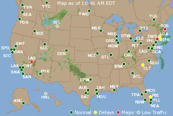 National Airport Delays Map