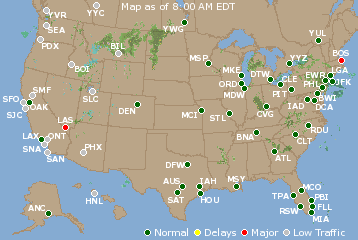 National Airport Delays Map