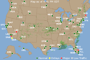 National Airport Delays Map