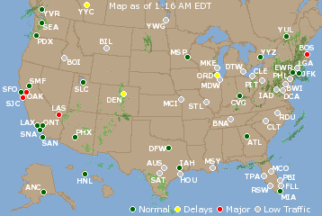 National Airport Delays Map
