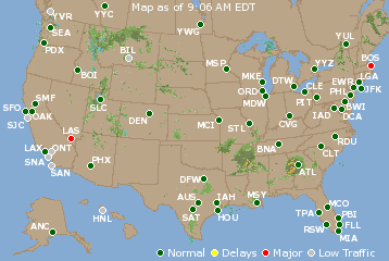 National Airport Delays Map