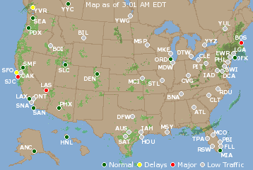 National Airport Delays Map