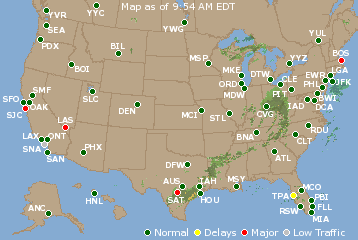 National Airport Delays Map