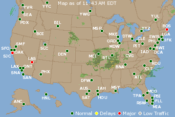 National Airport Delays Map