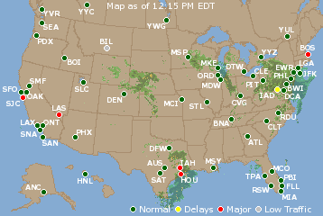 National Airport Delays Map